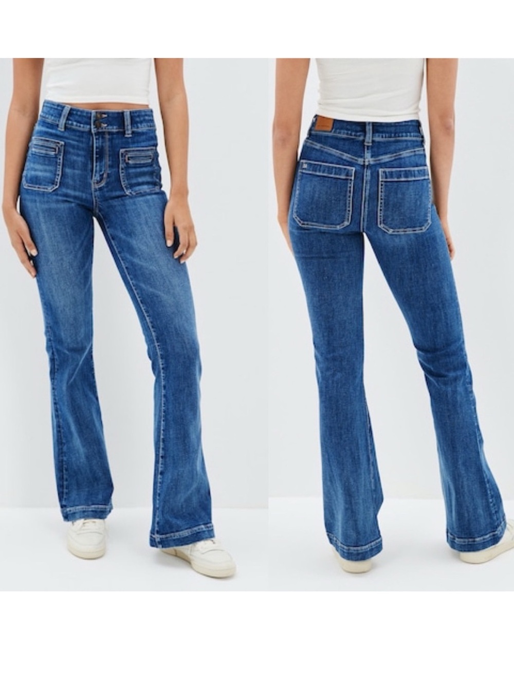 American Eagle size 6 super hi rise Flare Jeans
